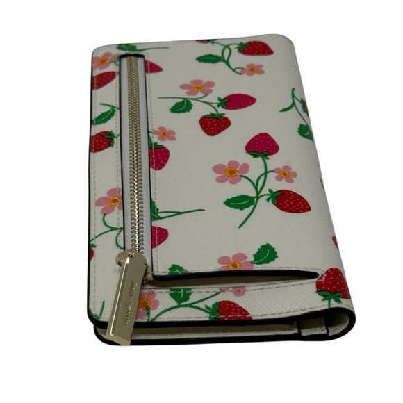 Kate Spade New York Madison Strawberry Vine Large Slim Bifold Wallet - Picture 8 of 9